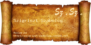 Szigriszt Szabolcs névjegykártya
