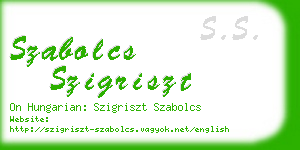 szabolcs szigriszt business card